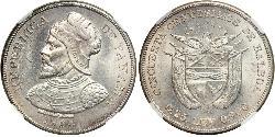 50 Centesimo Panamá Argento Vasco Núñez de Balboa (1475 – 1519)