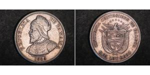 50 Centesimo Panamá Argento Vasco Núñez de Balboa (1475 – 1519)