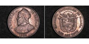 50 Centesimo Panamá Argento Vasco Núñez de Balboa (1475 – 1519)