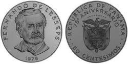 50 Centesimo Panama Kupfer/Nickel Ferdinand de Lesseps(1805 – 1894)