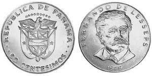 50 Centesimo Panama Kupfer/Nickel Ferdinand de Lesseps(1805 – 1894)
