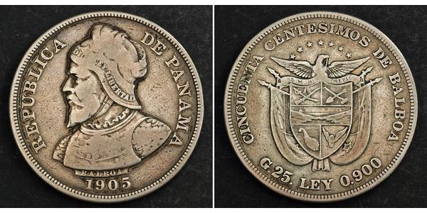 50 Centesimo Panamá Plata Vasco Núñez de Balboa (1475 – 1519)