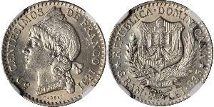 50 Centesimo República Dominicana Plata 