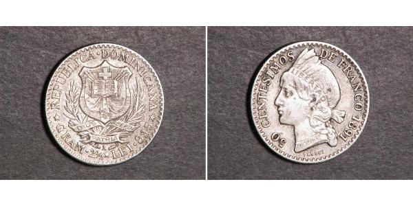 50 Centesimo República Dominicana Plata 