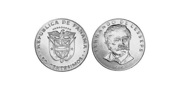 50 Centesimo Panamá Rame/Nichel Ferdinand de Lesseps(1805 – 1894)