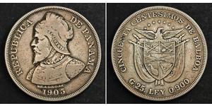 50 Centesimo Panama Silber Vasco Núñez de Balboa (1475 – 1519)