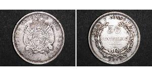 50 Centesimo Uruguay Silber 