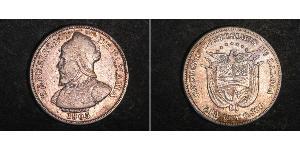 50 Centesimo Republic of Panama Silver Vasco Núñez de Balboa (1475 – 1519)