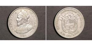 50 Centesimo Republic of Panama Silver Vasco Núñez de Balboa (1475 – 1519)
