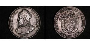 50 Centesimo Republic of Panama Silver Vasco Núñez de Balboa (1475 – 1519)