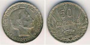 50 Centesimo Uruguay Silver 