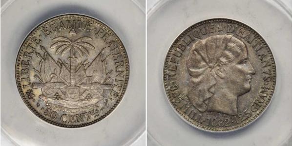 50 Centime Haïti Argent 