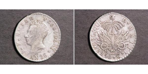 50 Centime Haïti Argent 