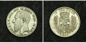 50 Centime État indépendant du Congo (1885 - 1908) Argent Leopold II (1835 - 1909)