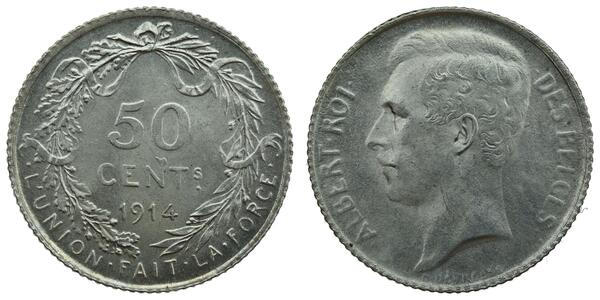 50 Centime Belgio Argento 