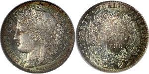 50 Centime Terza Repubblica francese (1870-1940)  Argento 