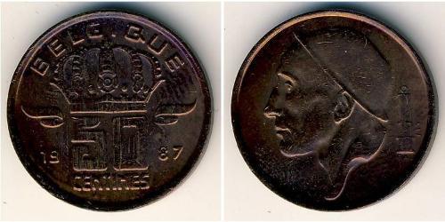 50 Centime Belgium Bronze 