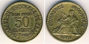 50 Centime French Third Republic (1870-1940)  Bronze/Aluminium 