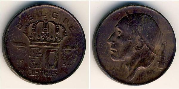 50 Centime Belgio Bronzo 