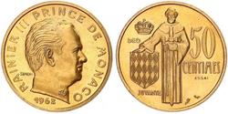 50 Centime Monaco Gold 