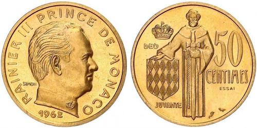 50 Centime Monaco Gold 