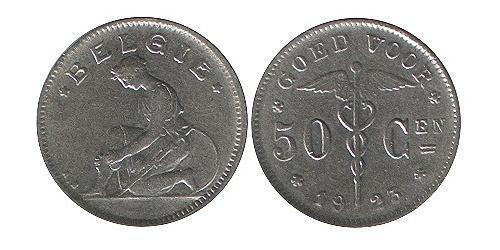 50 Centime Belgio Nichel 