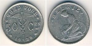 50 Centime Belgien Nickel 