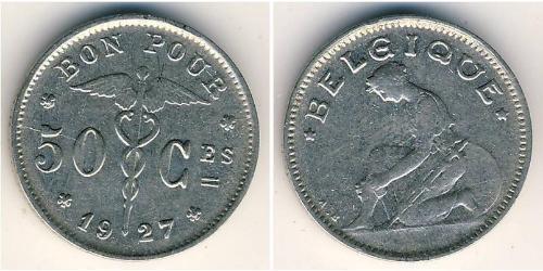 50 Centime Bélgica Níquel 