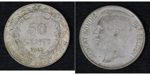 50 Centime Bélgica Plata 