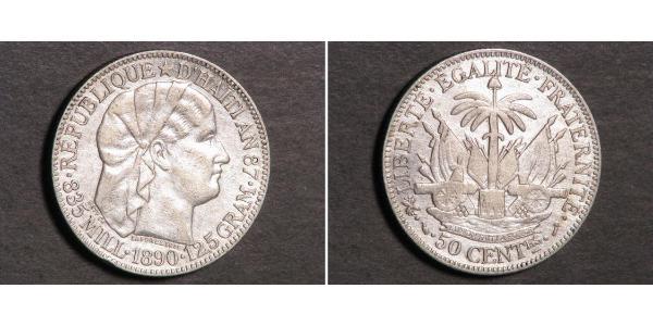 50 Centime Haití Plata 
