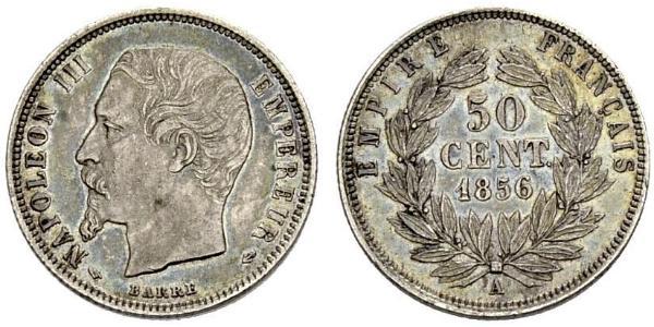 50 Centime Segundo Imperio francés (1852-1870) Plata Napoleon III (1808-1873)