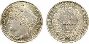 50 Centime Dritte Französische Republik (1870-1940)  Silber 