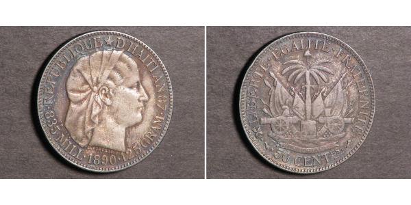 50 Centime Haiti Silber 