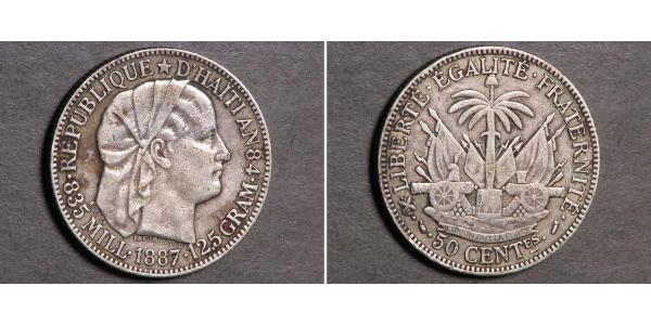 50 Centime Haiti Silber 