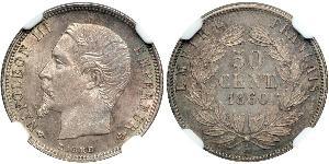 50 Centime Zweites Kaiserreich (1852-1870) Silber Napoleon III (1808-1873)