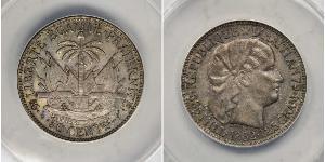 50 Centime Haiti Silver 