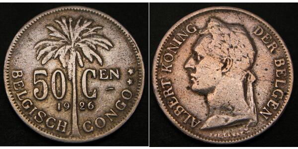 50 Centime Congo Belga (1908 - 1960)  