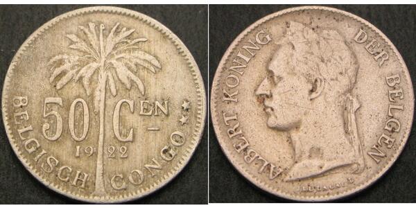 50 Centime 比屬剛果 (1908 - 1960)  