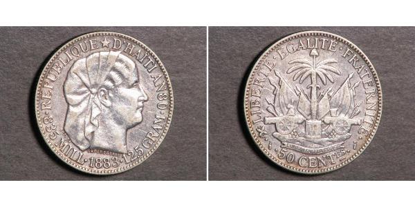 50 Centime Haiti 銀 