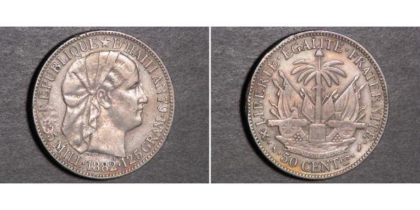 50 Centime Haiti 銀 
