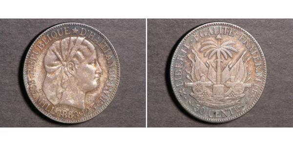 50 Centime Haiti 銀 