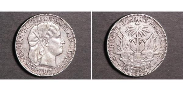 50 Centime Haiti 銀 