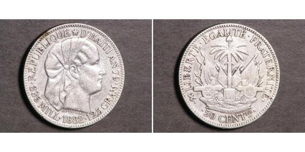 50 Centime Haiti 銀 