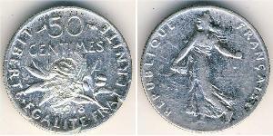 50 Centime 法兰西第一共和国 (1792 - 1804) 銀 