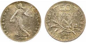 50 Centime 法国 銀 