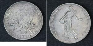 50 Centime 法国 銀 