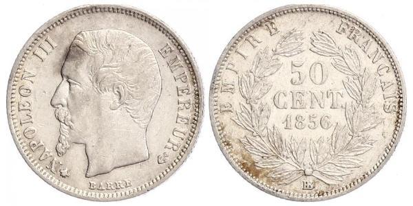 50 Centime 法蘭西第二帝國 (1852 - 1870) 銀 拿破仑三世