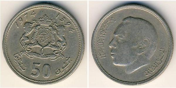 50 Centime 摩洛哥 銅/镍 