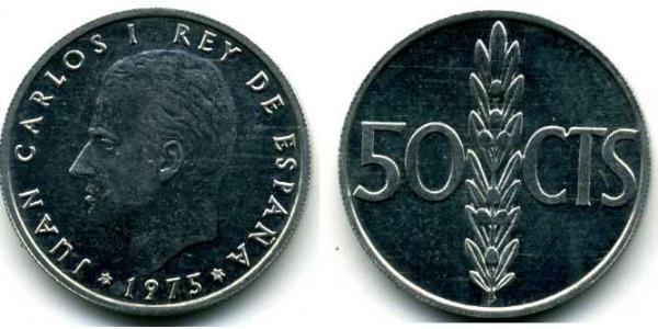 50 Centimo Reino de España (1976 - ) Aluminio Juan Carlos I (1938 - )