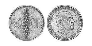 50 Centimo Espagne franquiste (1936 - 1975) Aluminium Francisco Franco(1892 – 1975)